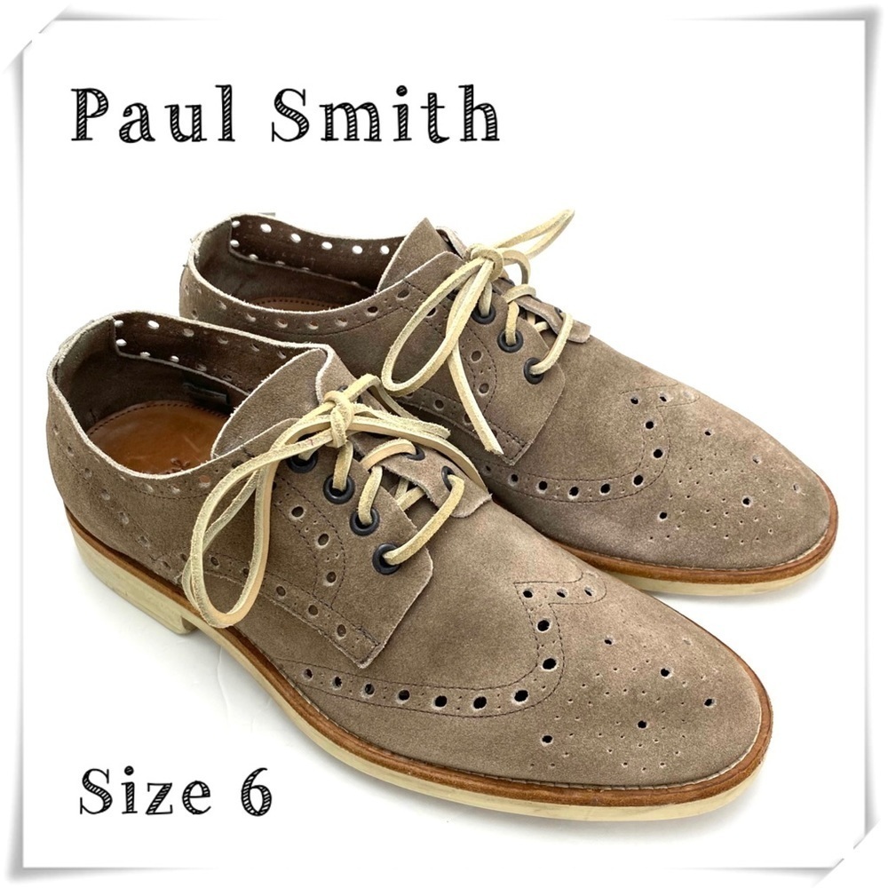 PAUL Smith Suede Academia Oxford Shoes in Beige Size 6